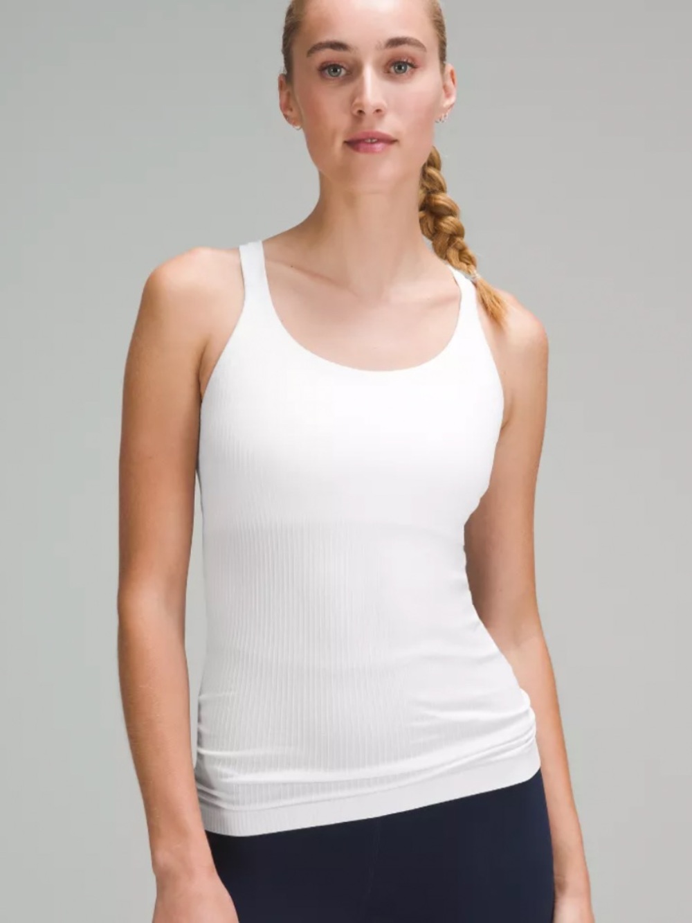 White Lululemon Ebb to Street Tank Top